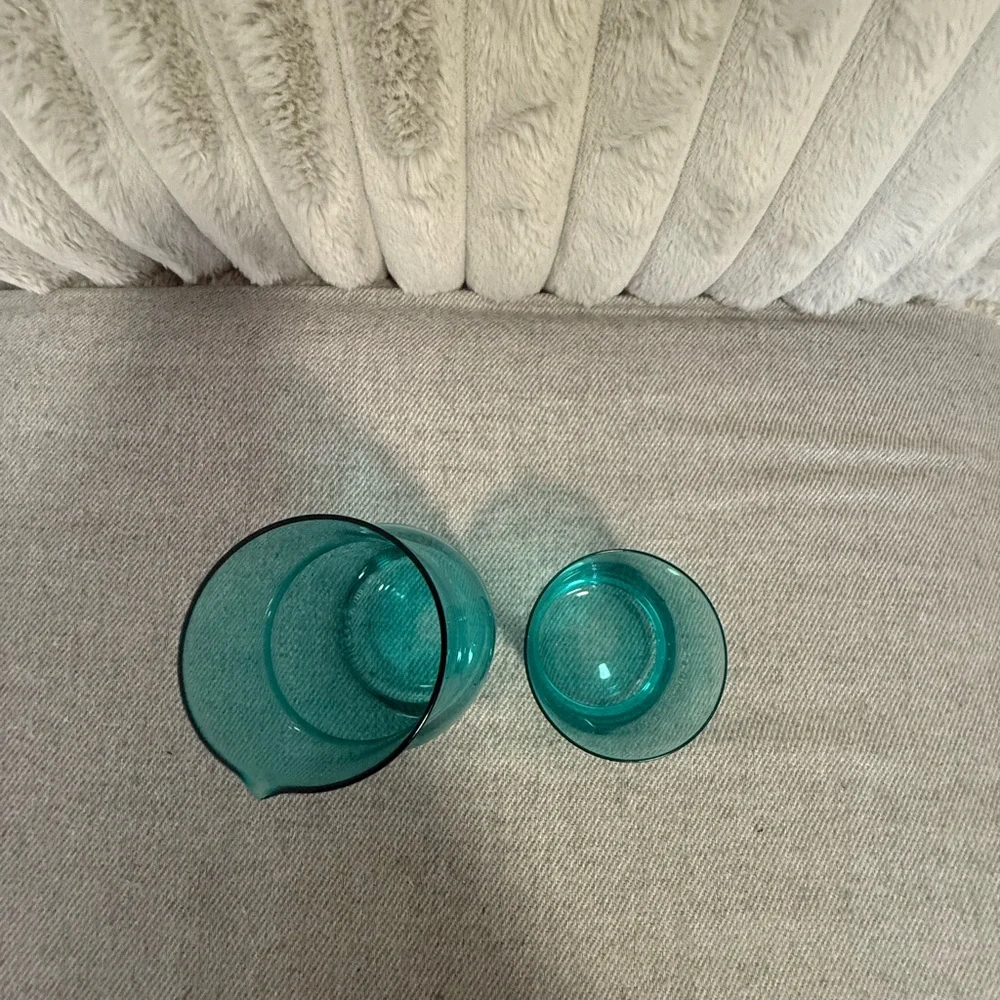 Jonathan Adler Aqua Carafe and Glass Set